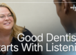 woman smiling at man